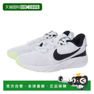 日本直邮Nike 少年款运动跑鞋 Star Runner 4 NN PS 白色 黑色 [D