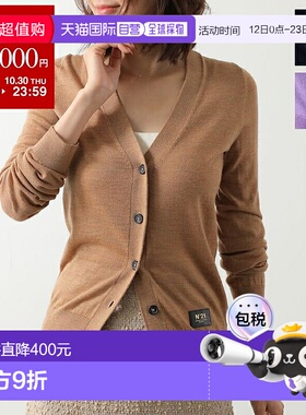 日本直邮N°21 开衫 A039 9000 女士针织长袖 V 领标志标签领