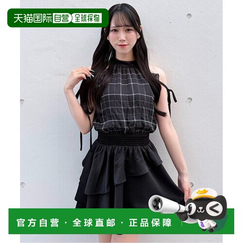 日本直邮NOMAE 女装 配色美式迷你连衣裙 肩部荷【付后1h可退】