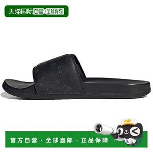 日本直邮adidas Adilette Comfort Slides 简约休闲一字型拖鞋 黑