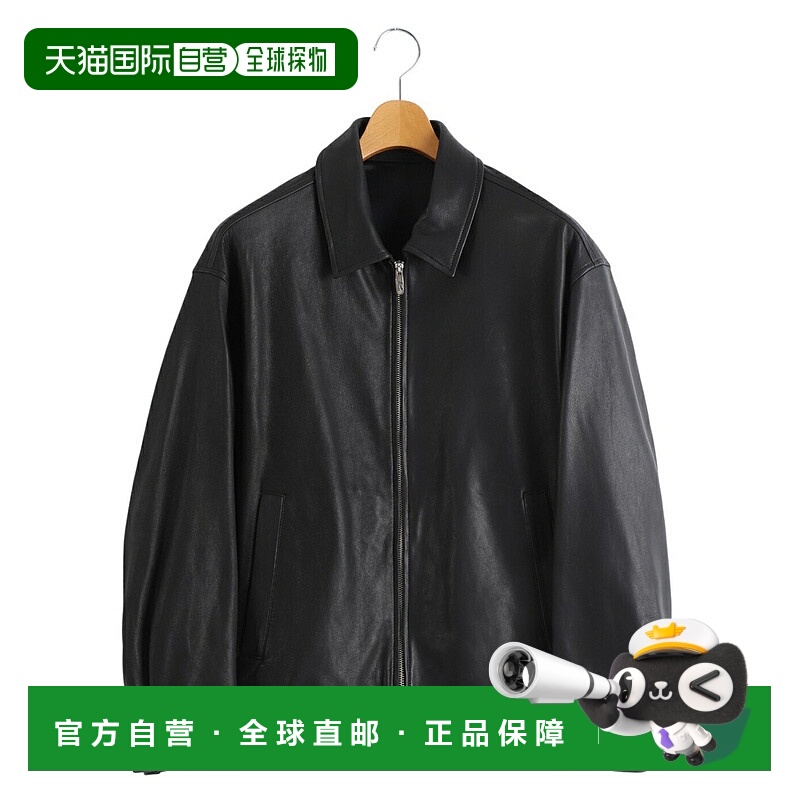 日本直邮Porter Classic 皮革拉链夹克饰有“爱与和平”银色图案E