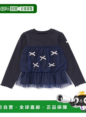 1h可退 日本直邮SLAP SLIP 女童 长袖T恤 蕾丝拼接 全棉伸缩 90~1