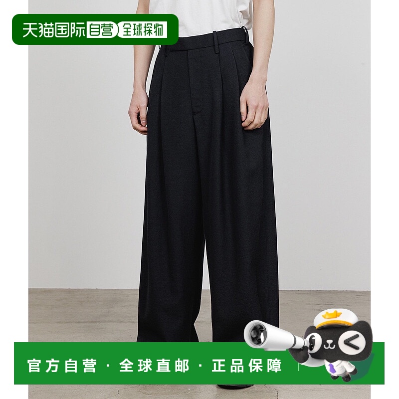 1h可退 日本直邮marka男装双褶宽松西裤-TUMBLED WOOL SERGE- M25