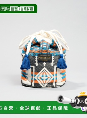 1h可退 日本直邮PENDLETON 男女同款 织花抽绳收纳袋 钱包兼肩背