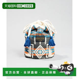 1h可退 日本直邮PENDLETON 男女同款 织花抽绳收纳袋 钱包兼肩背