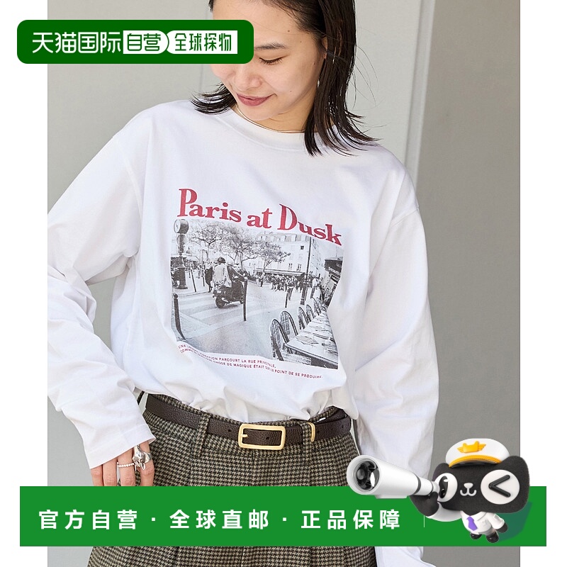 1h可退 日本直邮JOURNAL STANDARD 女装 巴黎风景印花T恤 棉质圆