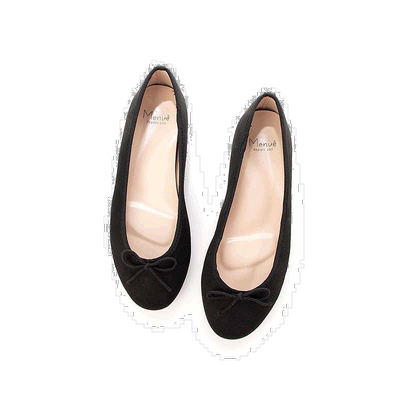 日本直邮Menue menue SWEETFIT 圆形到芭蕾舞鞋（3020 黑色 s女鞋