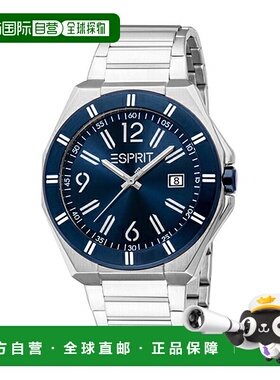 日本直邮ES1G490M0055 ESPRIT 石英深蓝色男士手表