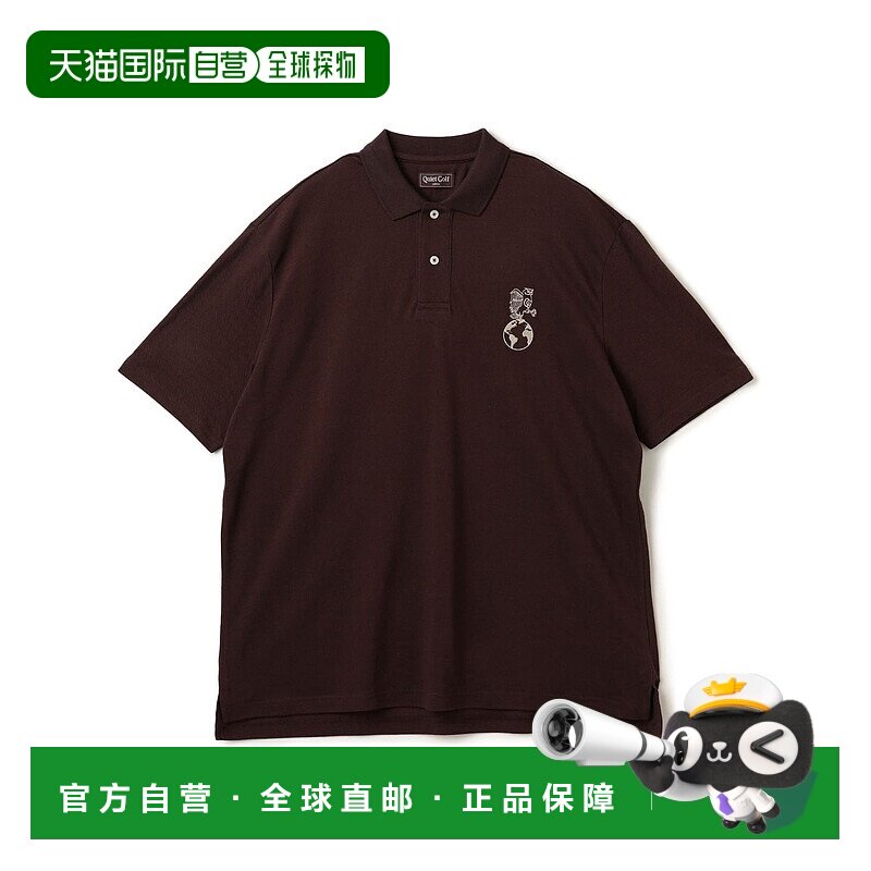 1h可退 日本直邮QUIET GOLF 男装 OWL&EARTH联名刺绣宽松POLO衫