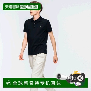 修身 简 日本直邮LACOSTE 弹力舒适 1h可退 款 纯色Polo衫 男士 半袖