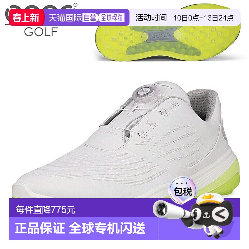 日本直邮ECCO LT1 BOA 男士防水无钉高尔夫球鞋2024 款&ldquo;132274 (