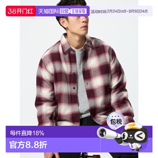 日潮跑腿UNIQLO优衣库 法兰绒格纹衬衫 481224上衣