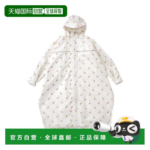 日本直邮Wpc 男女通用长款连帽雨披自行车雨衣防水带帽檐收纳袋豹