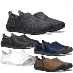 日本直邮KEEN HOWSER 2 男士秋冬一脚蹬野营运动鞋拖鞋黑房间鞋 1