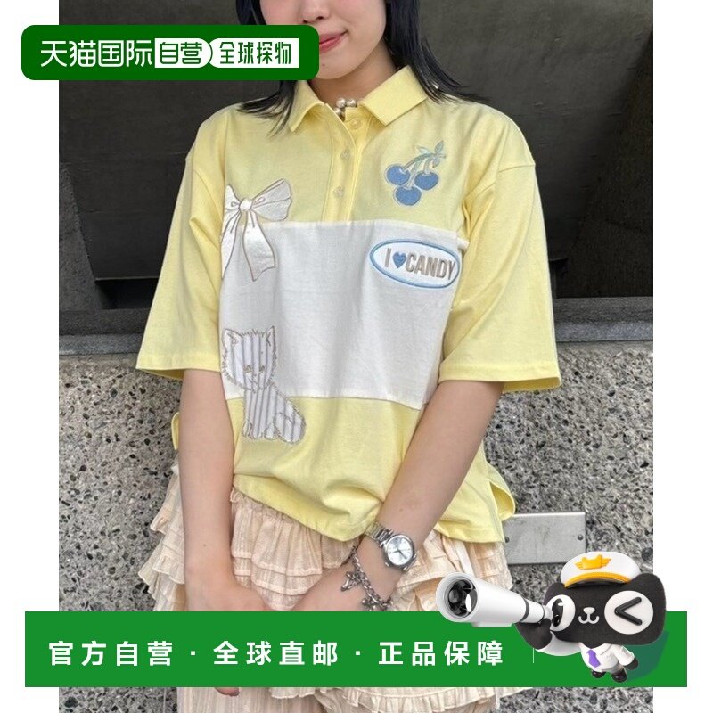 1h可退 日本直邮Candy Stripper 女士可爱刺绣Polo衫 1253612,女装/女士精品,POLO衫,淘宝优惠券,粉丝福利购,淘宝优惠卷