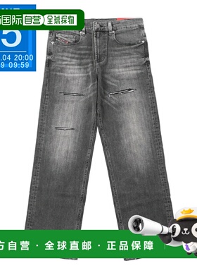 日本直邮DIESEL 儿童拉链牛仔裤 黑色 男女童款 D-MAKI-J (J02344