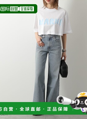 日本直邮MARNI T恤 THJE0301P1 USCS11 女士徽标 T 短袖圆领棉质