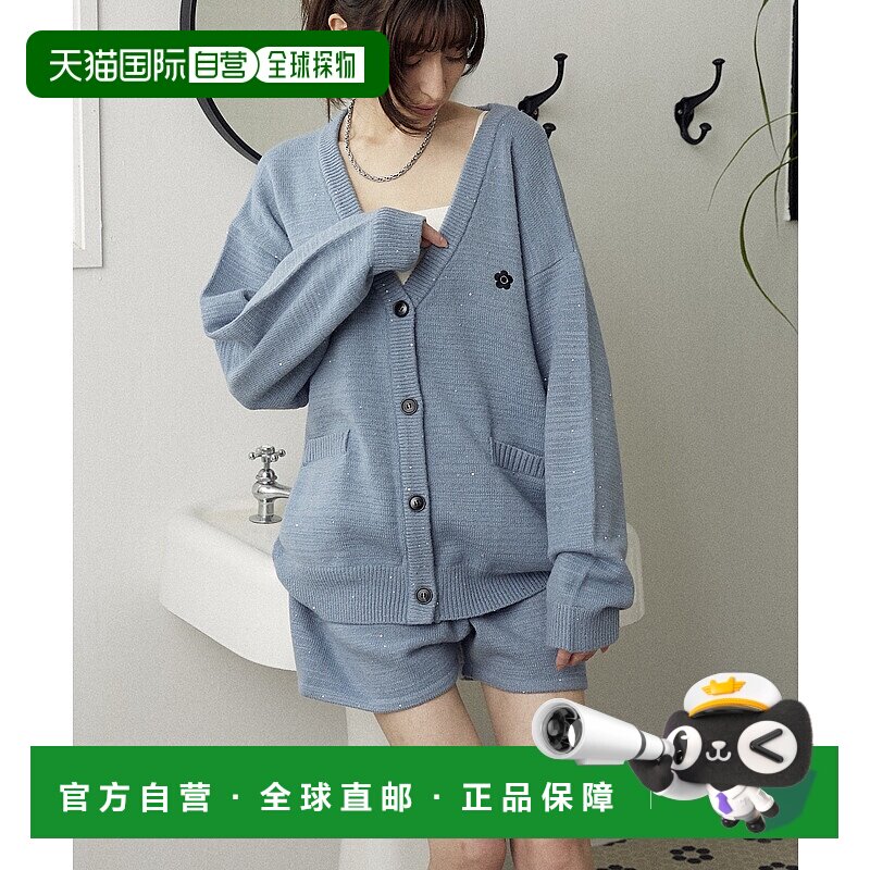 1h可退 日本直邮PUBLUX 女装 MARY QUANT联名亮片针织开衫 宽松设