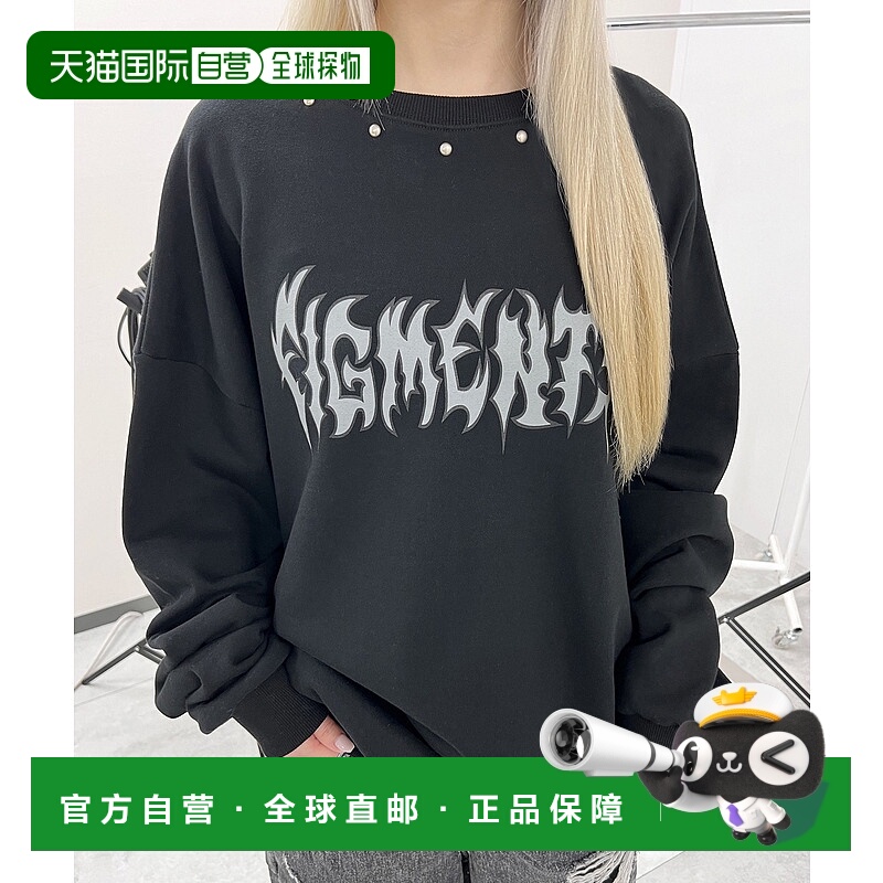 1h可退 日本直邮Figments 男女同款金属字母刺绣宽松卫衣 FG25SS0