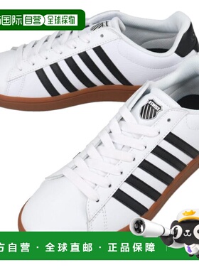 日本直邮K-SWISS Court Tiebreak II 运动鞋白色/黑色/胶色04413-