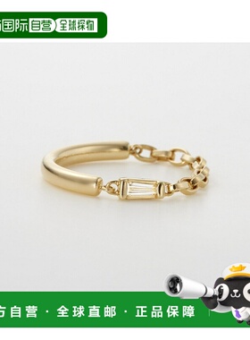 日本直邮日潮 agete 阿卡朵K18YG钻石戒指黄色 均码珠宝叠戴