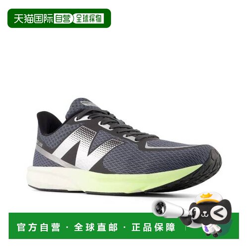 日本直邮New Balance 男士跑步鞋/运动鞋鞋楦宽度：D深灰色/青柠M
