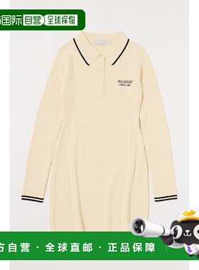 1h可退 日本直邮MOUSSY 女装 LOGO CABLE KNIT MINI DRESS 罗纹针