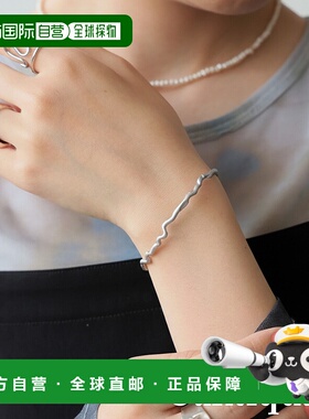 1h可退 日本直邮antiqua 女士 真鍮 波浪造型 宽松设计 手镯 AJ01