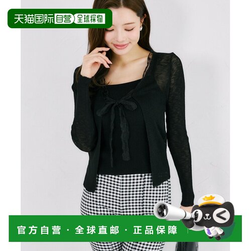 tocco closet 女装 蕾丝缎带透视针织开衫 285209【付后1h可退】