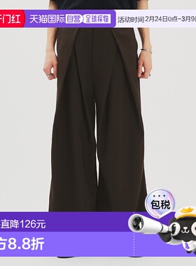 1h可退 日本直邮selle glant 男女同款交叉褶皱宽松休闲裤 494601