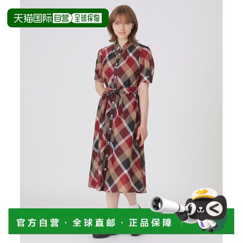 日本直邮BLUE LABEL CRESTBRIDGE 女士 格纹衬衫连衣裙 55J13701_