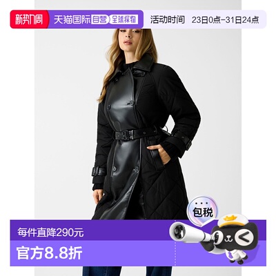 日本直邮GUESS ALEXANE Quilted经典款风衣外套