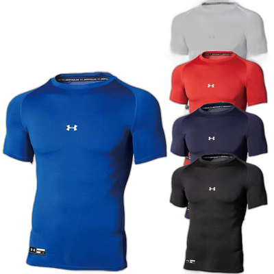 日本直邮UNDER ARMOR男女通用棒球垒球贴身背心压缩短袖1358643夏