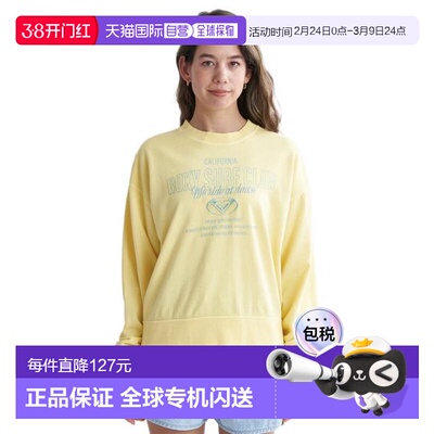 日本直邮ROXY SURF CLUB长袖T恤 24SPRLT241068YEL 黄色