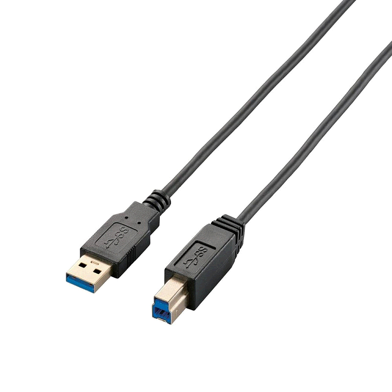 【日本直邮】宜丽客USBA to USBB公头数据线1m黑色 USB3-ABX10BK