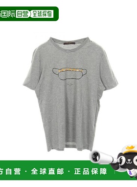 日本直邮中古LV路易威登男A级95新T-shirtT恤棉上衣灰色