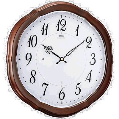 【日本直邮】Seiko Clock 掛钟 SEIKO EMBLEM HS544B 棕色木地