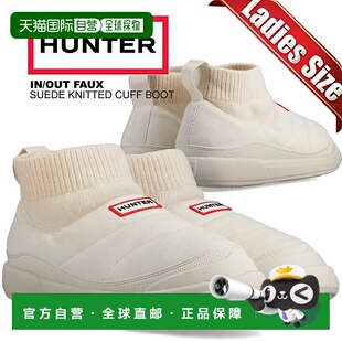 OUT 仿麂皮针织翻边靴 白色 shw 日本直邮HUNTER ufs7115ren