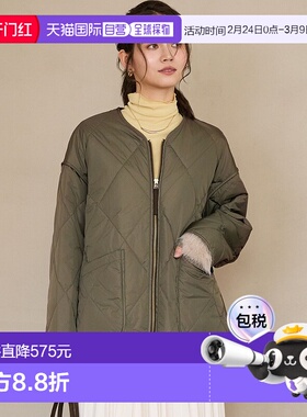 1h可退 日本直邮23区 女装 宽松中绵外套 米勒风格短款设计 CMSWG