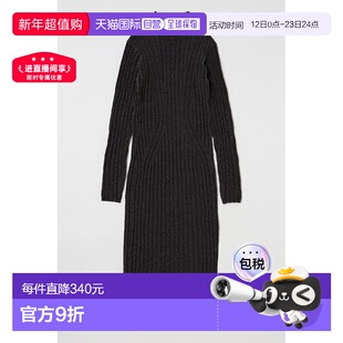 1h可退 日本直邮MOUSSY 女装 仿天鹅绒质感 紧身长袖连衣裙 背部