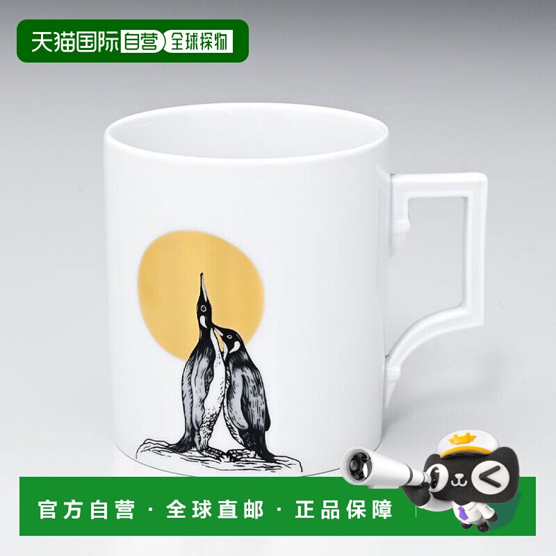 日本直邮Meissen梅森马克杯两只企鹅310ml瓷器精致实用家用办公室