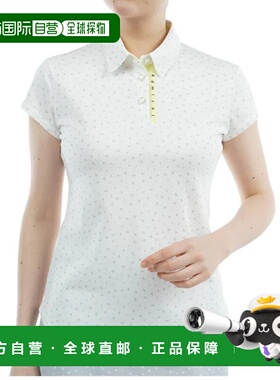 日本直邮Admiral GOLF 女士跳舞logo短袖polo高尔夫衫 ADLA524-WH