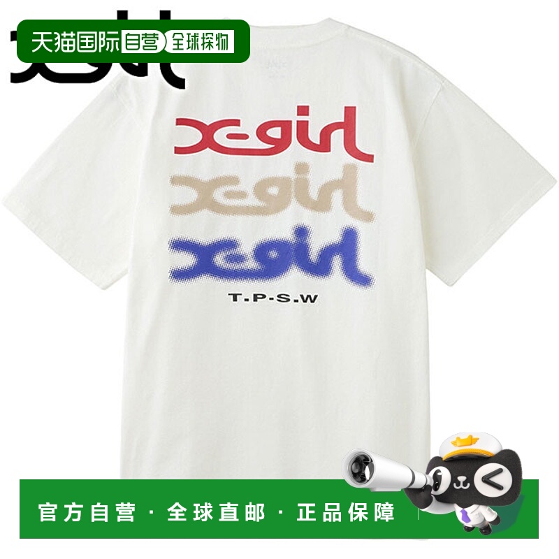 日本直邮X-girl 发光标志短袖T恤 [105258011004 SS25SPOT] 发光T