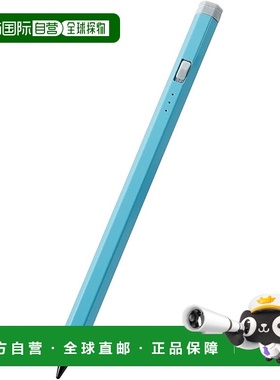 【日本直邮】ELECOM 触控笔 [仅适用于 iPad] 铅笔形 蓝色 P-TPAC