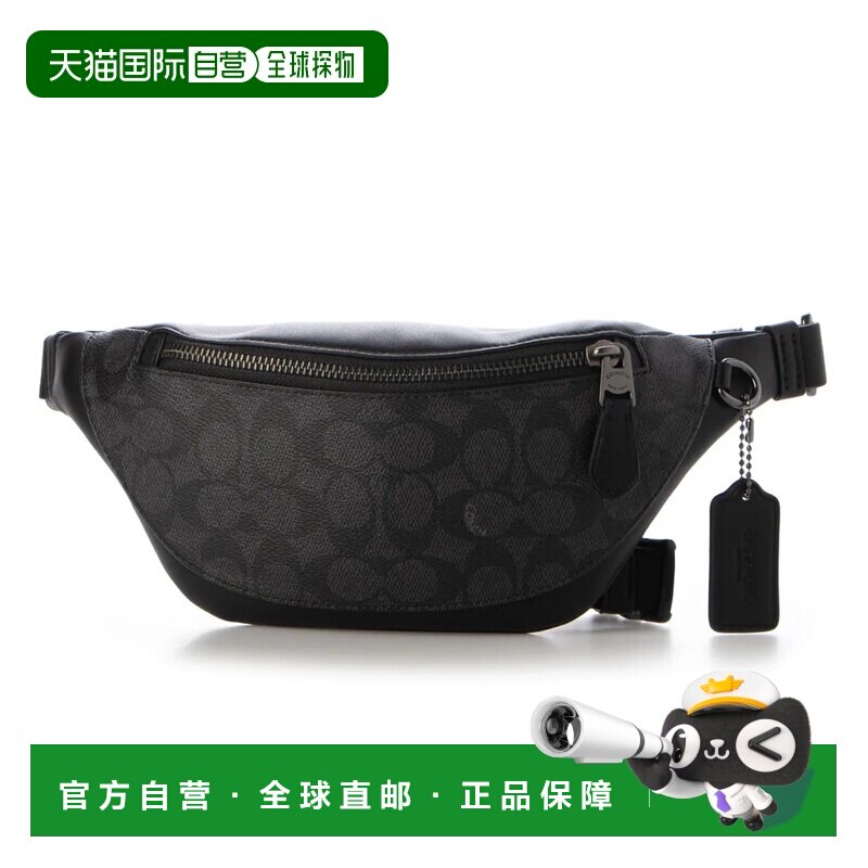 日本直邮COACH 手提包 黑色斜挎包腰包
