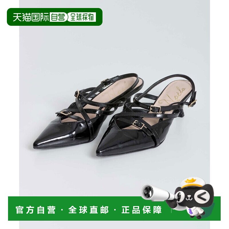 日本直邮NOELA 5555390 Noella 背带高跟鞋（黑色）女鞋单鞋凉鞋