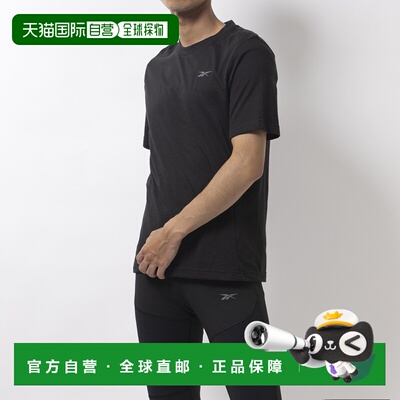 日本直邮Reebok 101856 力量运动员T恤（黑色）锐步