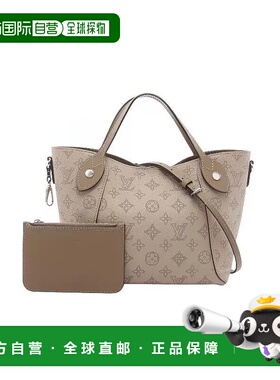 日本直邮中古LV路易威登女包A级95新Hina PM牛皮斜挎包浅褐色