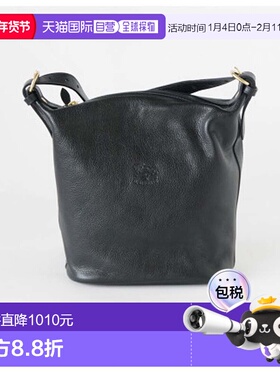 日本直邮IL BISONTE 女士时尚皮革水桶单肩包