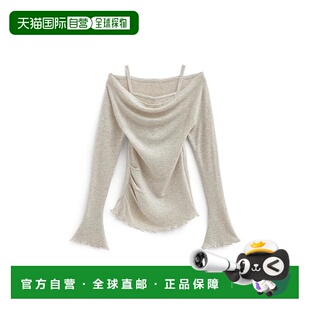 ac2508日系清楚系穿搭2025新款 叠穿风露肩针织衫 GRL 日潮